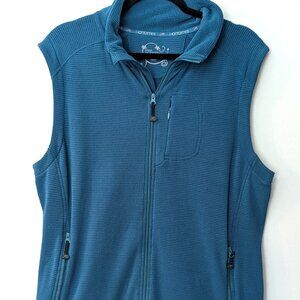 Hot Totties by Terramar Women's Deep Teal Blue Full-Zip Knit Vest. Size XL